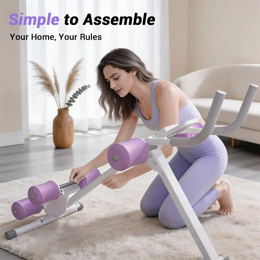 UMAY Ab Trainer, Adjustable Ab Workout Machine for Abs Workout at Home Gym, Foldable Abdominal Trainer for Stomach Workout