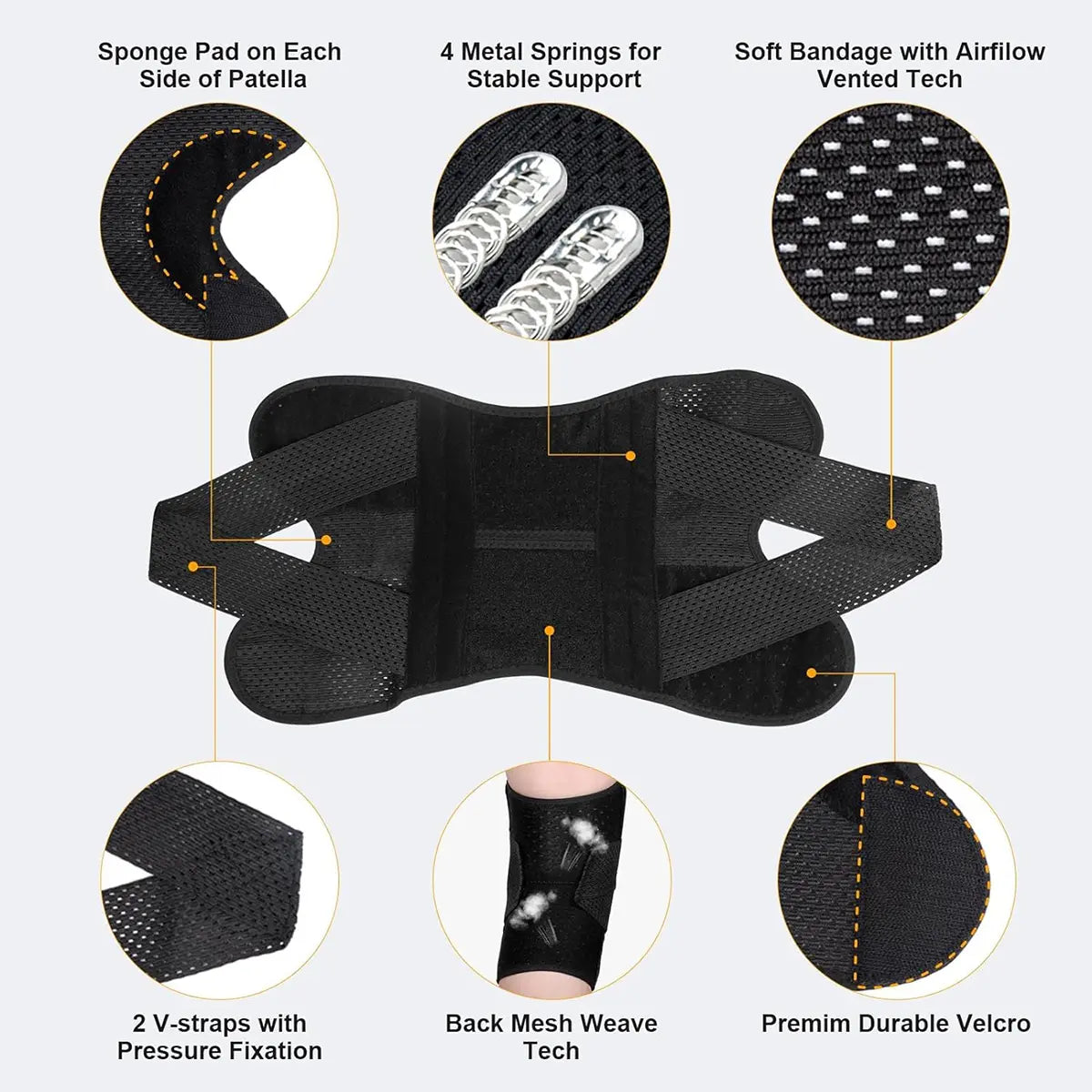 Extra Large Knee Brace with Side Stabilizers - Quick US Shipping - Clearance Sale