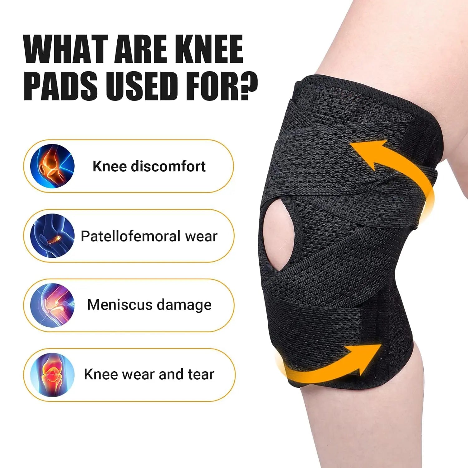 Extra Large Knee Brace with Side Stabilizers - Quick US Shipping - Clearance Sale