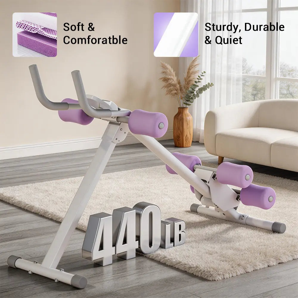 UMAY Ab Trainer, Adjustable Ab Workout Machine for Abs Workout at Home Gym, Foldable Abdominal Trainer for Stomach Workout