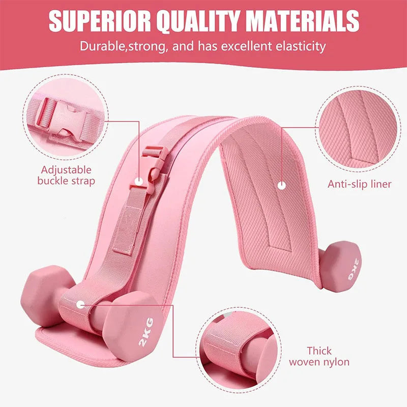 Home Gym Fitness Equipment Hip Bridge Weight Belt Fitness Waist Training Belt Dumbbell Hip Push Belt Waist Support Adjustable